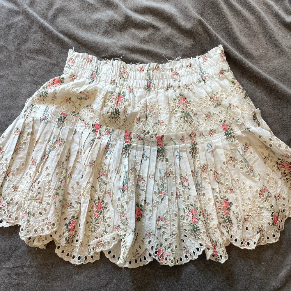 LoveShackFancy mini skirt